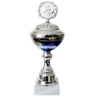 Pokal Bonn 27,5 cm silber/blau