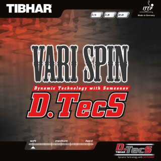 TIBHAR Belag Vari Spin D.Tec.S.  rot  1,8 mm