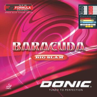 Donic Belag Baracuda Bigslam  rot  2,0 mm